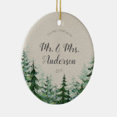 新婚者のオーナメント私達の初めてのクリスマスのオーナメント、 セラミックオーナメント (右)