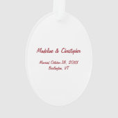 新婚者のクリスマスのオーナメントと結婚して下さい オーナメント (裏面)