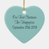 新婚者のクリスマスのオーナメント セラミックオーナメント (裏面)