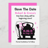 新婚者のセーブ・ザ・デート案内で運転して下さい セーブザデート (正面/裏面)