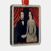 新婚者のポートレート メタルオーナメント (右)