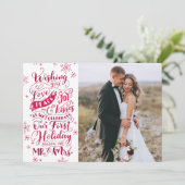 新婚者の休日手描きの|の赤|の写真 シーズンカード (スタンド正面)