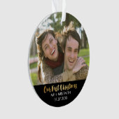 新婚者の写真の休日のオーナメント オーナメント (正面)