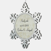 新婚者 スノーフレークピューターオーナメント (右)