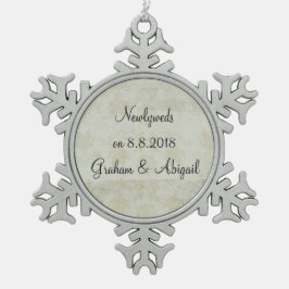 新婚者 スノーフレークピューターオーナメント