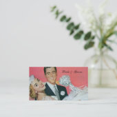 新婚者、花嫁を運んでいる新郎を結婚するヴィンテージ エンクロージャーカード (スタンド正面)