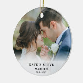 新婚記念写真 ウェディングギフト セラミックオーナメント (左)