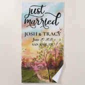 新婚記念品, 花嫁へのプレゼント, 婚約記念品 ビーチタオル (正面)