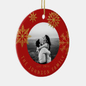 新婚金ゴールドのクリスマスプレゼント セラミックオーナメント (右)