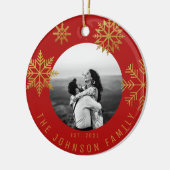 新婚金ゴールドのクリスマスプレゼント セラミックオーナメント (左)