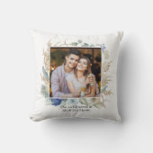 新婚1回目のクリスマスMr. & Mrs. Chicフローラ写真 クッション (正面)