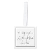 新婚3フォトカスタムグリッドキューブOrn キューブオーナメント (正面)