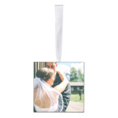 新婚3フォトカスタムグリッド キューブオーナメント (右)