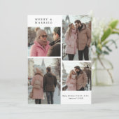 新婚4枚の写真とメリークリス結婚したマス シーズンカード (スタンド正面)