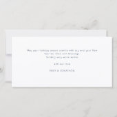 新婚4枚の写真ネイビーメリークリスマス シーズンカード (裏面)