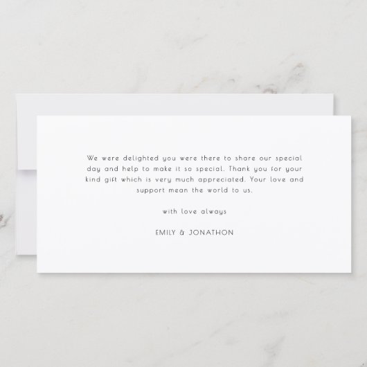 新婚4枚の写真愛と感謝していサンキューカード シーズンカード (裏面)