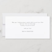 新婚4枚の写真結婚した&メリークリスマス シーズンカード (裏面)