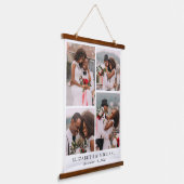 新婚4枚フォトコラージュ結婚ズ 吊り下げ型タペストリー (傾斜あり)