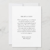 新婚 おしゃれな結婚式の写真で結婚報告 招待状 (裏面)