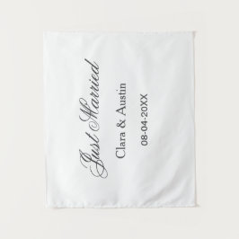 新婚 カップル名 日付 年 結婚式 シンプル タペストリー