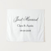 新婚 カップル名 日付 年 結婚式 シンプル タペストリー (正面(横))