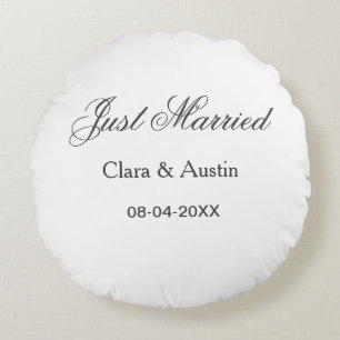 新婚 カップル名 日付 年 結婚式 シンプル ラウンドクッション