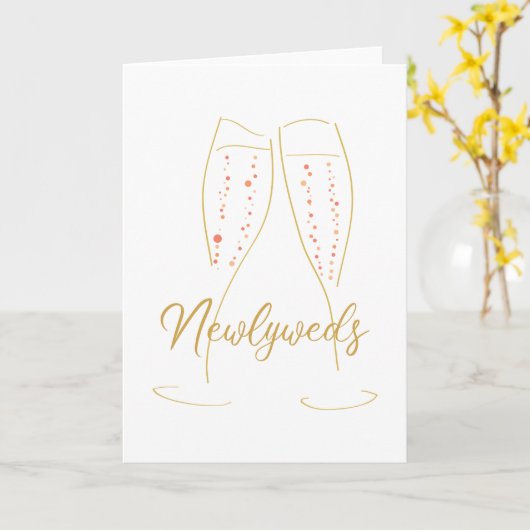 新婚 カード (黄色い花)