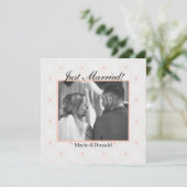 新婚 パステル ピンクとクリームのジオメトリック シーズンカード (スタンド正面)