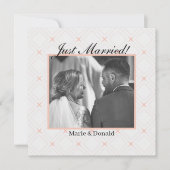 新婚 パステル ピンクとクリームのジオメトリック シーズンカード (正面)