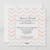 新婚 パステル ピンクとクリームのジオメトリック シーズンカード (裏面)
