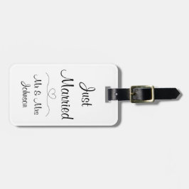 新婚 ブラック＆ホワイト ウェディング ラゲッジタグ