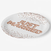 新婚 ローズゴールド ウェディング バルーン ペーパープレート (アングル)