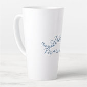 新婚+夫婦名+日付+年+結婚式 カフェラテマグ (左アングル)