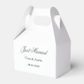 新婚＋夫婦名＋日付＋年＋結婚式 フェイバーボックス (裏面サイド)
