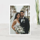 新婚 折り畳み 結婚お知らせカード 招待状 (正面)