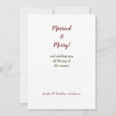 新婚 最も素敵な時期 テンプレート クリスマス (裏面)