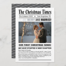新婚 私たちの初めてのクリスマス 新聞スタイルの写真