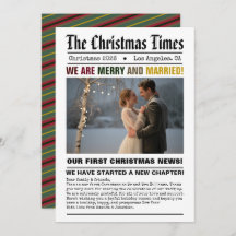 新婚 私たちの初めてのクリスマス 新聞スタイルの写真