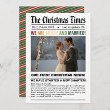 新婚 私たちの初めてのクリスマス 新聞スタイルの写真