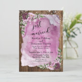 新婚 素朴な水彩花と光 招待状 (スタンド正面)