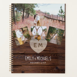 新婚BUCKET LISTフォトパープル素朴フローラ プランナー手帳