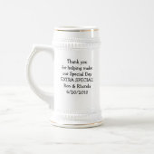 新婦おもしろいと新郎の漫画のgroomsmen私たちはそれをやった ビールジョッキ (左)