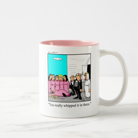 新婦おもしろいのユ結婚ーマグ ツートーンマグカップ (右)