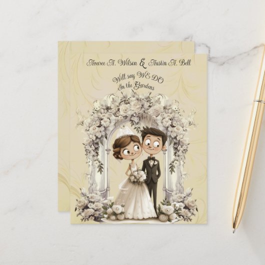 新婦お洒落の結婚アーチ (正面/裏面インサイチュ)