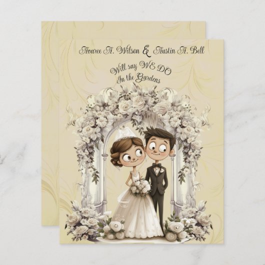 新婦お洒落の結婚アーチ (正面/裏面)