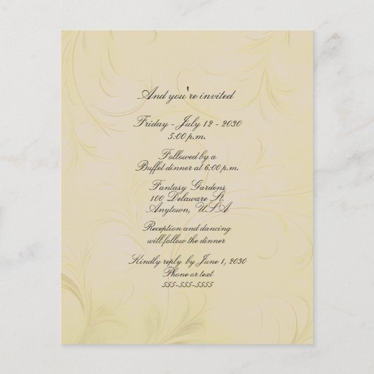 新婦お洒落の結婚アーチ (裏面)