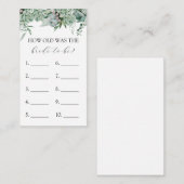 新婦がゲームカードになる年齢 エンクロージャーカード (正面/裏面)