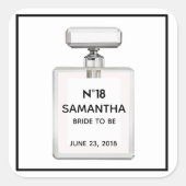 新婦がシャワーに祝パリのテーマパーティー スクエアシール (正面)