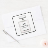 新婦がシャワーに祝パリのテーマパーティー スクエアシール (封筒)