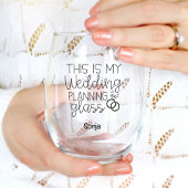 新婦が黒に変わるモダンカスタムウェディング ステムなしワイングラス